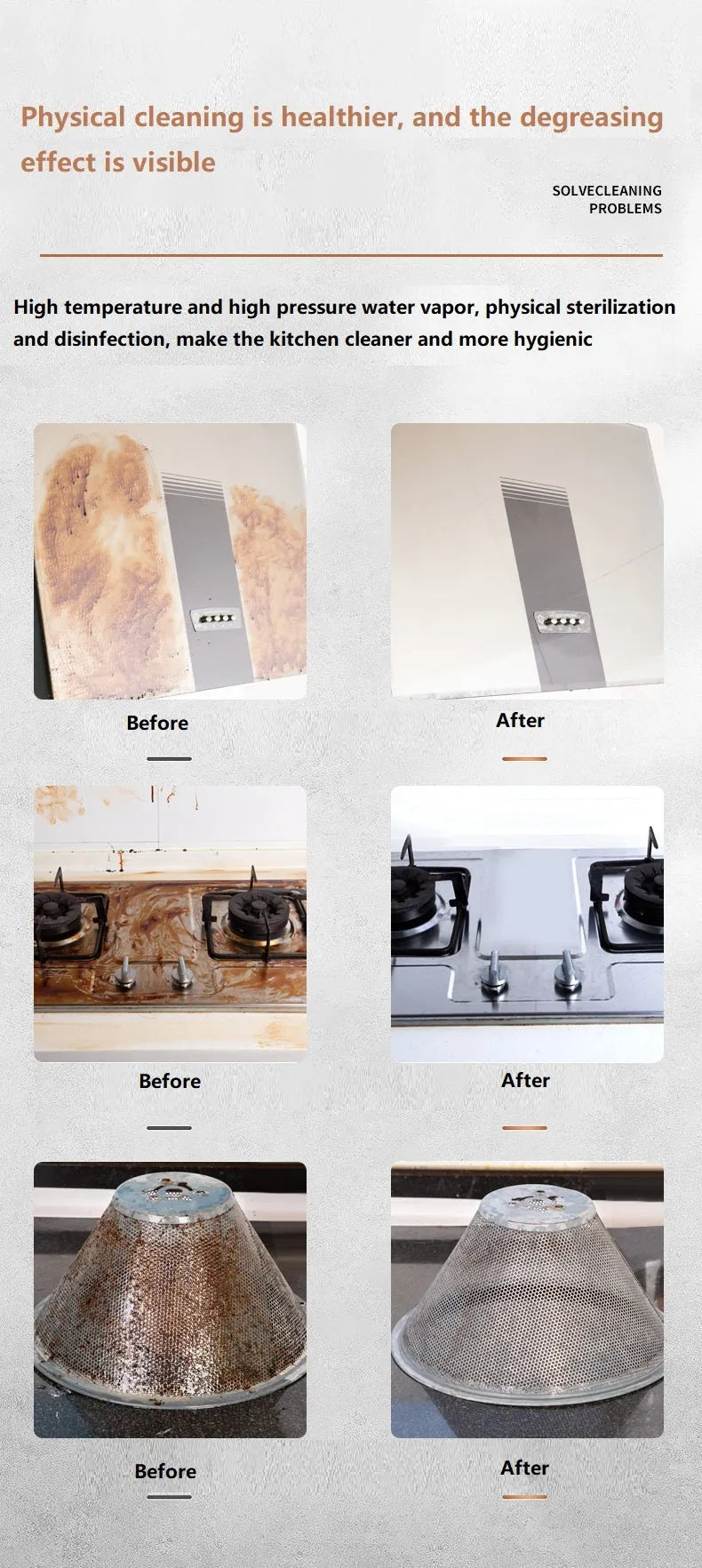 High Pressure Steam Cleaner Air Conditioned Kitchen - Bellarte Enchanté High Pressure Steam Cleaner Air Conditioned Kitchen